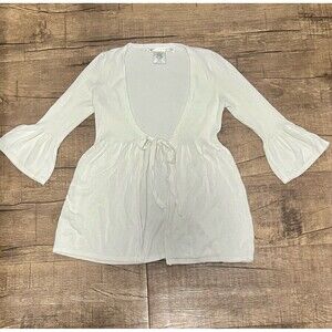 Vintage max studio coquette tie front cardigan top